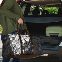 Polynesia Romantic Valentine Travel Bag Sea Turtle Couple With Black Plumeria
