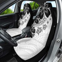 Polynesia Romantic Valentine Car Seat Cover Sea Turtle Couple With White Plumeria
