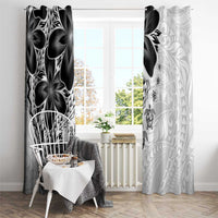 Polynesia Romantic Valentine Window Curtain Sea Turtle Couple With White Plumeria