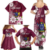 Personalised Cook Island Mangaia Gospel Day Family Matching Summer Maxi Dress and Hawaiian Shirt Floral Tribal Pattern LT05 - Polynesian Pride