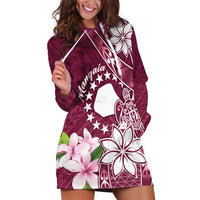 Personalised Cook Island Mangaia Gospel Day Hoodie Dress Floral Tribal Pattern LT05 Maroon - Polynesian Pride