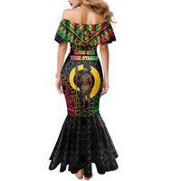 Vanuatu 45th Anniversary Independence Day Family Matching Mermaid Dress and Hawaiian Shirt Melanesian Warrior With Sand Drawing Pattern LT05 - Polynesian Pride