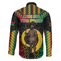 Vanuatu 45th Anniversary Independence Day Family Matching Summer Maxi Dress and Hawaiian Shirt Melanesian Warrior With Sand Drawing Pattern LT05 - Polynesian Pride