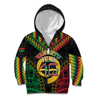Vanuatu 45th Anniversary Independence Day Kid Hoodie Melanesian Warrior With Sand Drawing Pattern LT05
