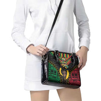 Vanuatu 45th Anniversary Independence Day Shoulder Handbag Melanesian Warrior With Sand Drawing Pattern LT05