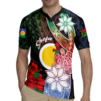 Personalised Vanuatu Shefa Day Rugby Jersey Floral Pattern