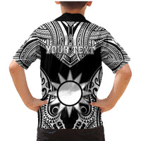 Personalised Taiwan Family Matching Mermaid Dress and Hawaiian Shirt Austronesian Tribal Tattoo Black LT05 - Polynesian Pride