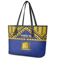 Tokelau Happy Tokehega Day Leather Tote Bag Polynesian Tribal Tattoo