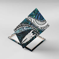 New Zealand Aotearoa Canvas Wall Art Maori Hei Rehua Paua Shell Glitter Green LT05 With Frame Green - Polynesian Pride