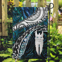 New Zealand Aotearoa Garden Flag Maori Hei Rehua Paua Shell Glitter Green LT05 Garden Flag Green - Polynesian Pride