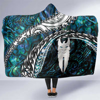 New Zealand Aotearoa Hooded Blanket Maori Hei Rehua Paua Shell Glitter Green LT05 One Size Green - Polynesian Pride