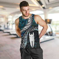 New Zealand Aotearoa Men Tank Top Maori Hei Rehua Paua Shell Glitter Green LT05 Green - Polynesian Pride