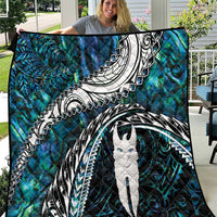 New Zealand Aotearoa Quilt Maori Hei Rehua Paua Shell Glitter Green LT05 Green - Polynesian Pride