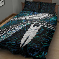 New Zealand Aotearoa Quilt Bed Set Maori Hei Rehua Paua Shell Glitter Green LT05 - Polynesian Pride