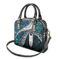 New Zealand Aotearoa Shoulder Handbag Maori Hei Rehua Paua Shell Glitter Green LT05 - Polynesian Pride