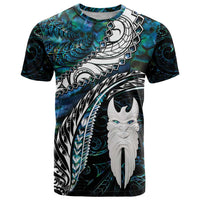 New Zealand Aotearoa T Shirt Maori Hei Rehua Paua Shell Glitter Green LT05 Green - Polynesian Pride