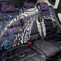 New Zealand Aotearoa Back Car Seat Cover Maori Hei Rehua Paua Shell Glitter Purple LT05 - Polynesian Pride