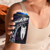 New Zealand Aotearoa 4 in 1 Can Cooler Tumbler Maori Hei Rehua Paua Shell Glitter Purple LT05 - Polynesian Pride