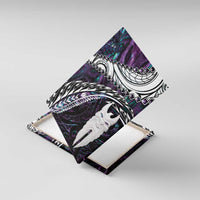 New Zealand Aotearoa Canvas Wall Art Maori Hei Rehua Paua Shell Glitter Purple LT05 With Frame Purple - Polynesian Pride