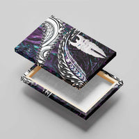 New Zealand Aotearoa Canvas Wall Art Maori Hei Rehua Paua Shell Glitter Purple LT05 - Polynesian Pride