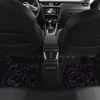 New Zealand Aotearoa Car Mats Maori Hei Rehua Paua Shell Glitter Purple LT05 Set 2pcs - Back Purple - Polynesian Pride