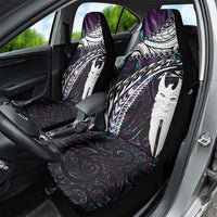 New Zealand Aotearoa Car Seat Cover Maori Hei Rehua Paua Shell Glitter Purple LT05 - Polynesian Pride