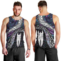 New Zealand Aotearoa Men Tank Top Maori Hei Rehua Paua Shell Glitter Purple LT05 - Polynesian Pride