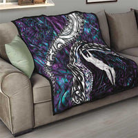 New Zealand Aotearoa Quilt Maori Hei Rehua Paua Shell Glitter Purple LT05 - Polynesian Pride