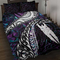New Zealand Aotearoa Quilt Bed Set Maori Hei Rehua Paua Shell Glitter Purple LT05 Purple - Polynesian Pride
