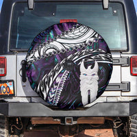 New Zealand Aotearoa Spare Tire Cover Maori Hei Rehua Paua Shell Glitter Purple LT05 Purple - Polynesian Pride