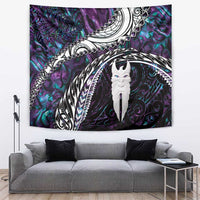 New Zealand Aotearoa Tapestry Maori Hei Rehua Paua Shell Glitter Purple LT05 Purple - Polynesian Pride