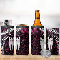 New Zealand Aotearoa 4 in 1 Can Cooler Tumbler Maori Hei Rehua Paua Shell Glitter Pink LT05 - Polynesian Pride