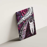 New Zealand Aotearoa Canvas Wall Art Maori Hei Rehua Paua Shell Glitter Pink LT05 - Polynesian Pride