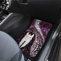 New Zealand Aotearoa Car Mats Maori Hei Rehua Paua Shell Glitter Pink LT05 - Polynesian Pride