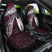 New Zealand Aotearoa Car Seat Cover Maori Hei Rehua Paua Shell Glitter Pink LT05 One Size Pink - Polynesian Pride