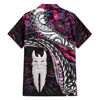 New Zealand Aotearoa Hawaiian Shirt Maori Hei Rehua Paua Shell Glitter Pink LT05 - Polynesian Pride