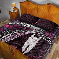 New Zealand Aotearoa Quilt Bed Set Maori Hei Rehua Paua Shell Glitter Pink LT05 - Polynesian Pride