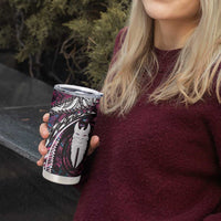 New Zealand Aotearoa Tumbler Cup Maori Hei Rehua Paua Shell Glitter Pink LT05 - Polynesian Pride
