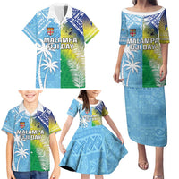 Personalised Happy Malampa Fiji Day Family Matching Puletasi and Hawaiian Shirt Half Mix Style LT05 - Polynesian Pride
