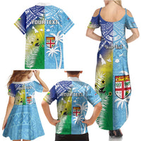Personalised Happy Malampa Fiji Day Family Matching Summer Maxi Dress and Hawaiian Shirt Half Mix Style LT05 - Polynesian Pride