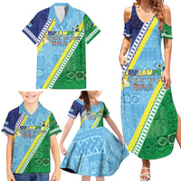 Love Malampa Fiji Day Family Matching Summer Maxi Dress and Hawaiian Shirt Together We Grow LT05 - Polynesian Pride