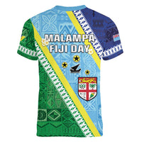Love Malampa Fiji Day Women V-Neck T-Shirt Together We Grow LT05 - Polynesian Pride
