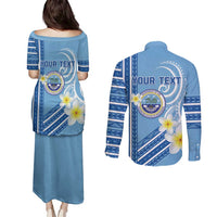Personalised Federated States of Micronesia Couples Matching Puletasi and Long Sleeve Button Shirt Happy 38th Independence Anniversary LT05 - Polynesian Pride