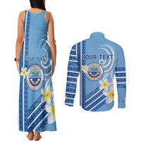 Personalised Federated States of Micronesia Couples Matching Tank Maxi Dress and Long Sleeve Button Shirt Happy 38th Independence Anniversary LT05 - Polynesian Pride