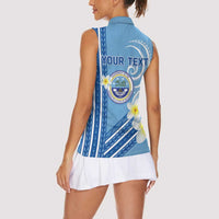 Personalised Federated States of Micronesia Women Sleeveless Polo Shirt Happy 38th Independence Anniversary LT05 - Polynesian Pride