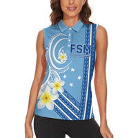 Personalised Federated States of Micronesia Women Sleeveless Polo Shirt Happy 38th Independence Anniversary LT05 - Polynesian Pride