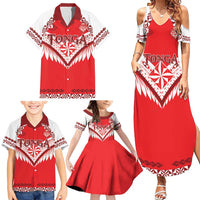 Custom Tonga Mate Maa Rugby Family Matching Summer Maxi Dress and Hawaiian Shirt Go Champions LT05 - Polynesian Pride