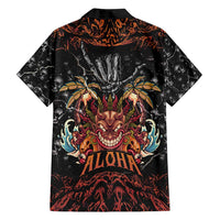 Aloha Halloween Family Matching Summer Maxi Dress and Hawaiian Shirt Horror Tiki Heavy Metal Style LT05 - Polynesian Pride
