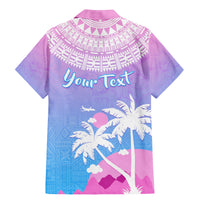 Personalised Fiji Your Paradise Festival Family Matching Mermaid Dress and Hawaiian Shirt With Fijian Masi Tapa Pattern LT05 - Polynesian Pride
