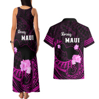 Hawaii Strong Maui Couples Matching Tank Maxi Dress and Hawaiian Shirt Lahaina Is Not For Sale LT05 - Polynesian Pride
